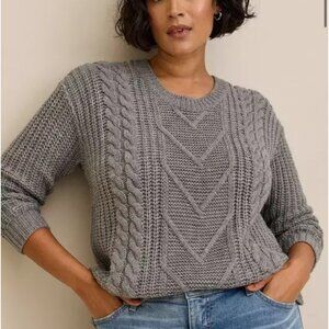 TORRID CABLE PULLOVER TIE BACK SWEATER SZ 4X 26